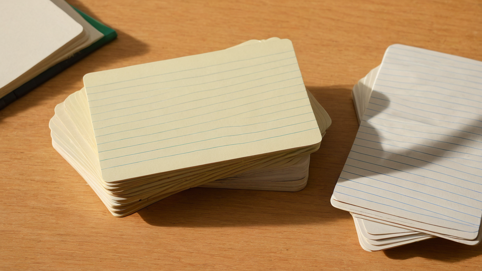 Blank flashcards for retrieval practice