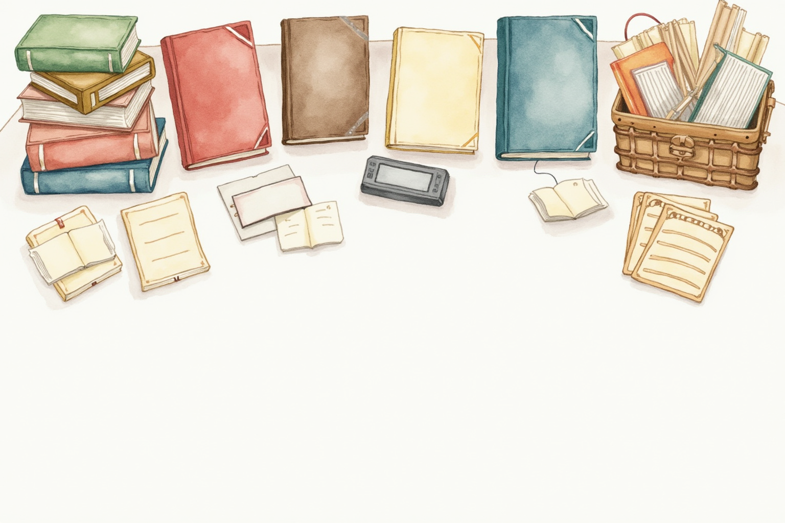 Language learning books and flashcards on desk