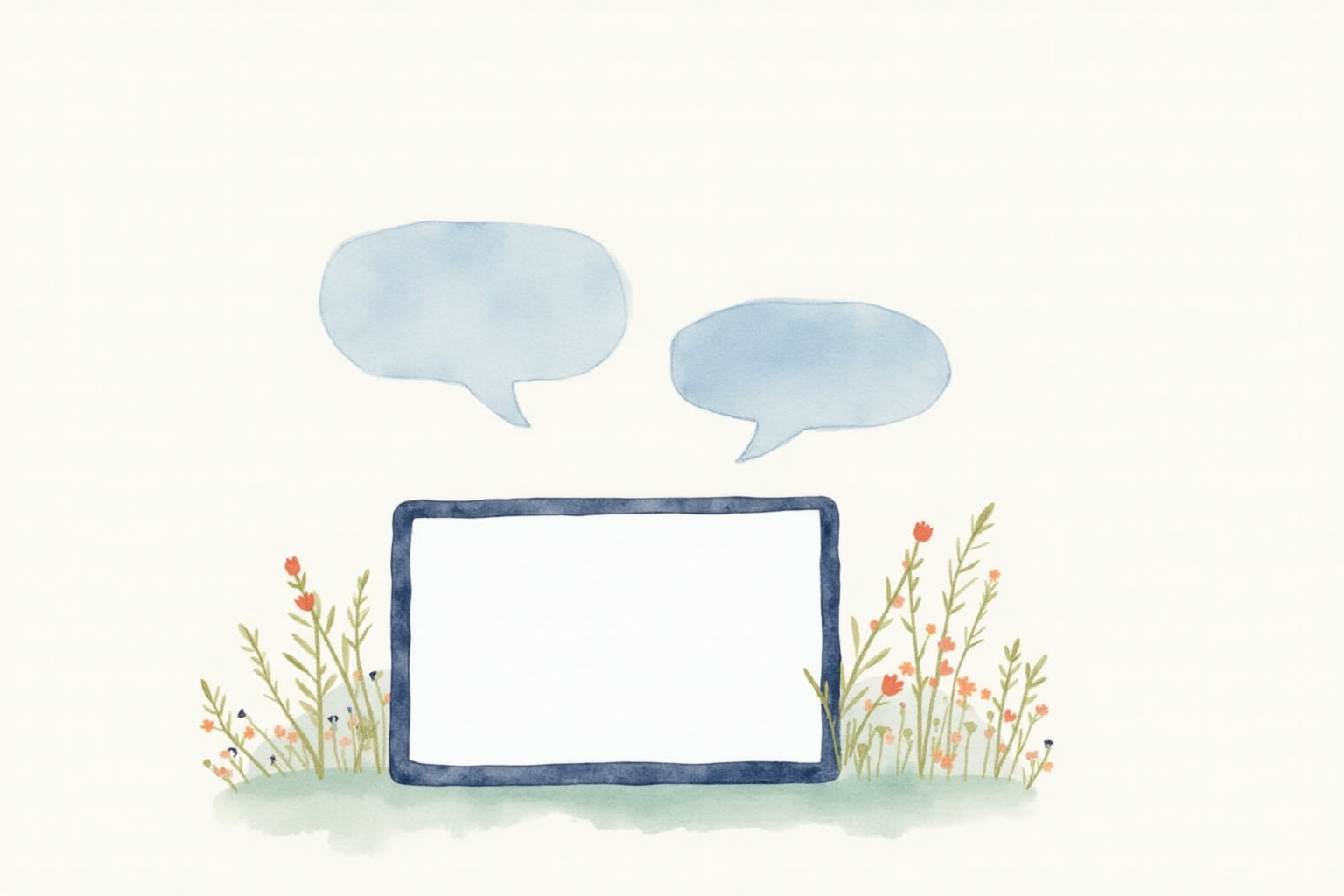 Tablet displaying language conversation practice