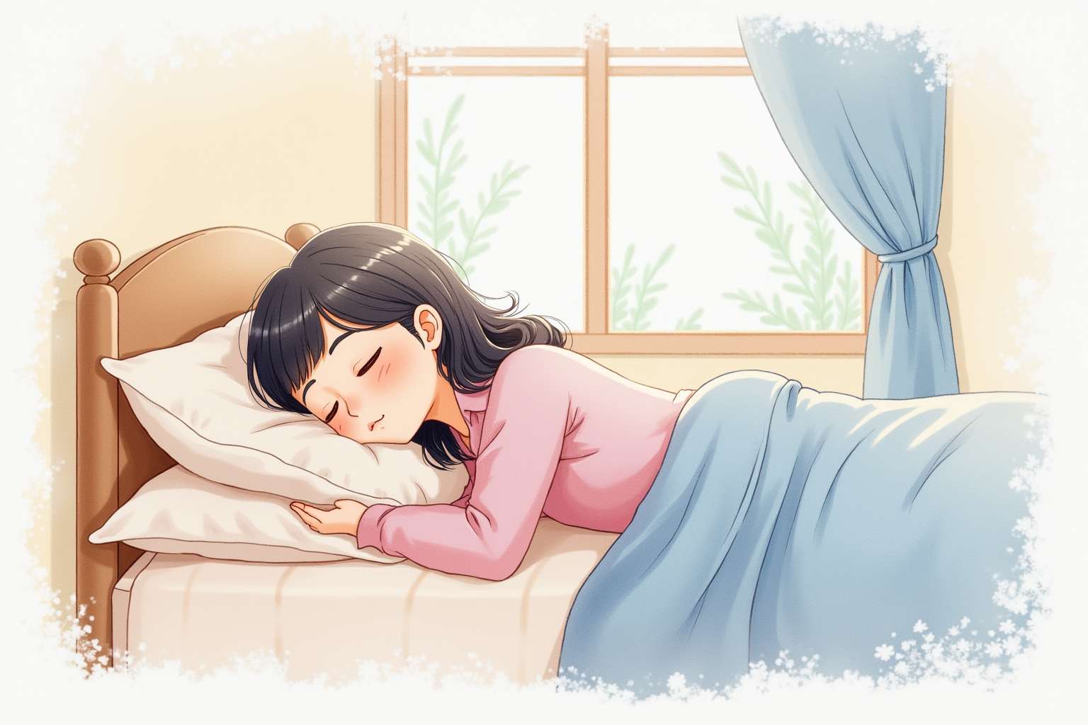 Student getting good sleep before exam in cozy bedroom