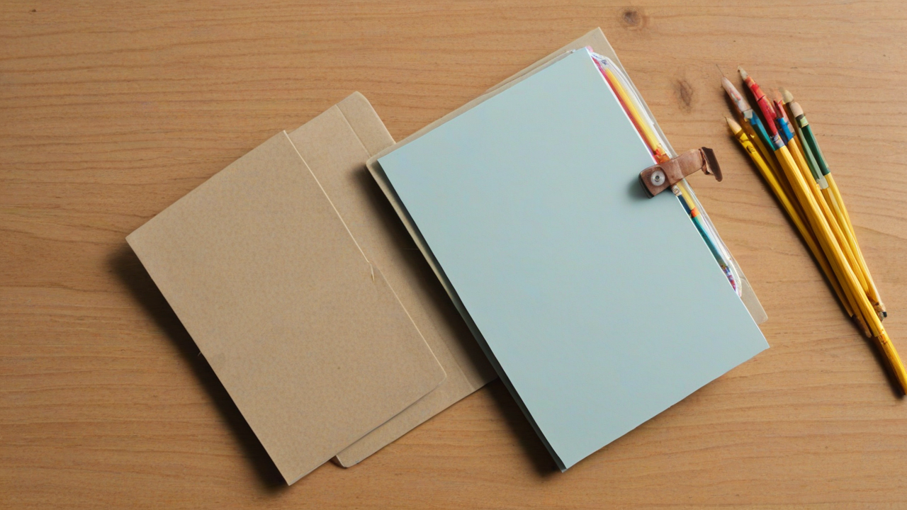 Blank folders and pencils represent a minimal decision record