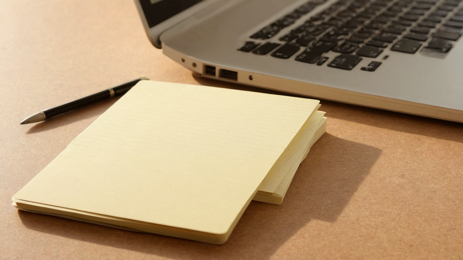 Contribution log beside blank laptop