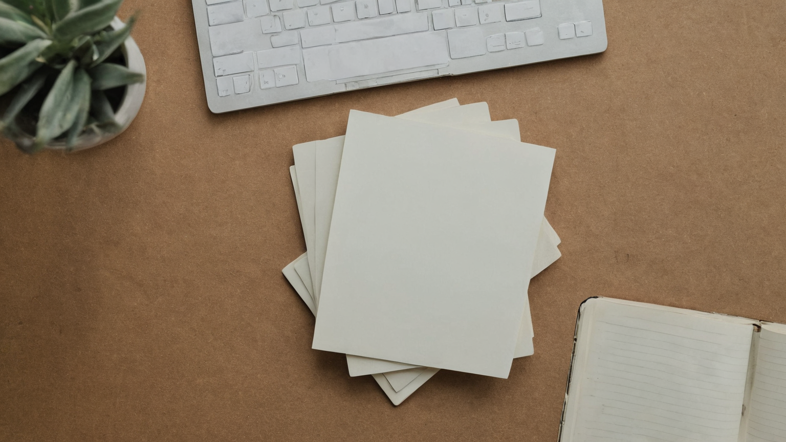 Plain stack of blank citation cards