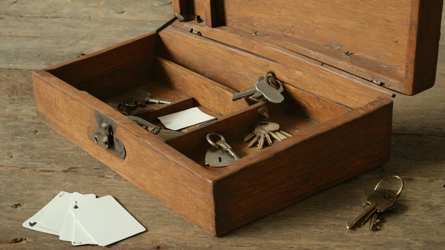 closed laptop and hardware key