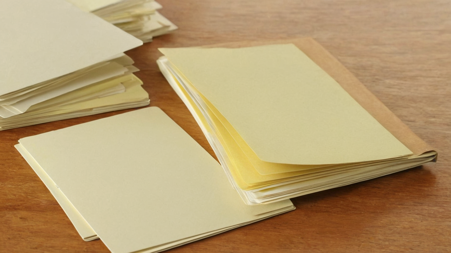 Privacy-safe note folders and blank cards