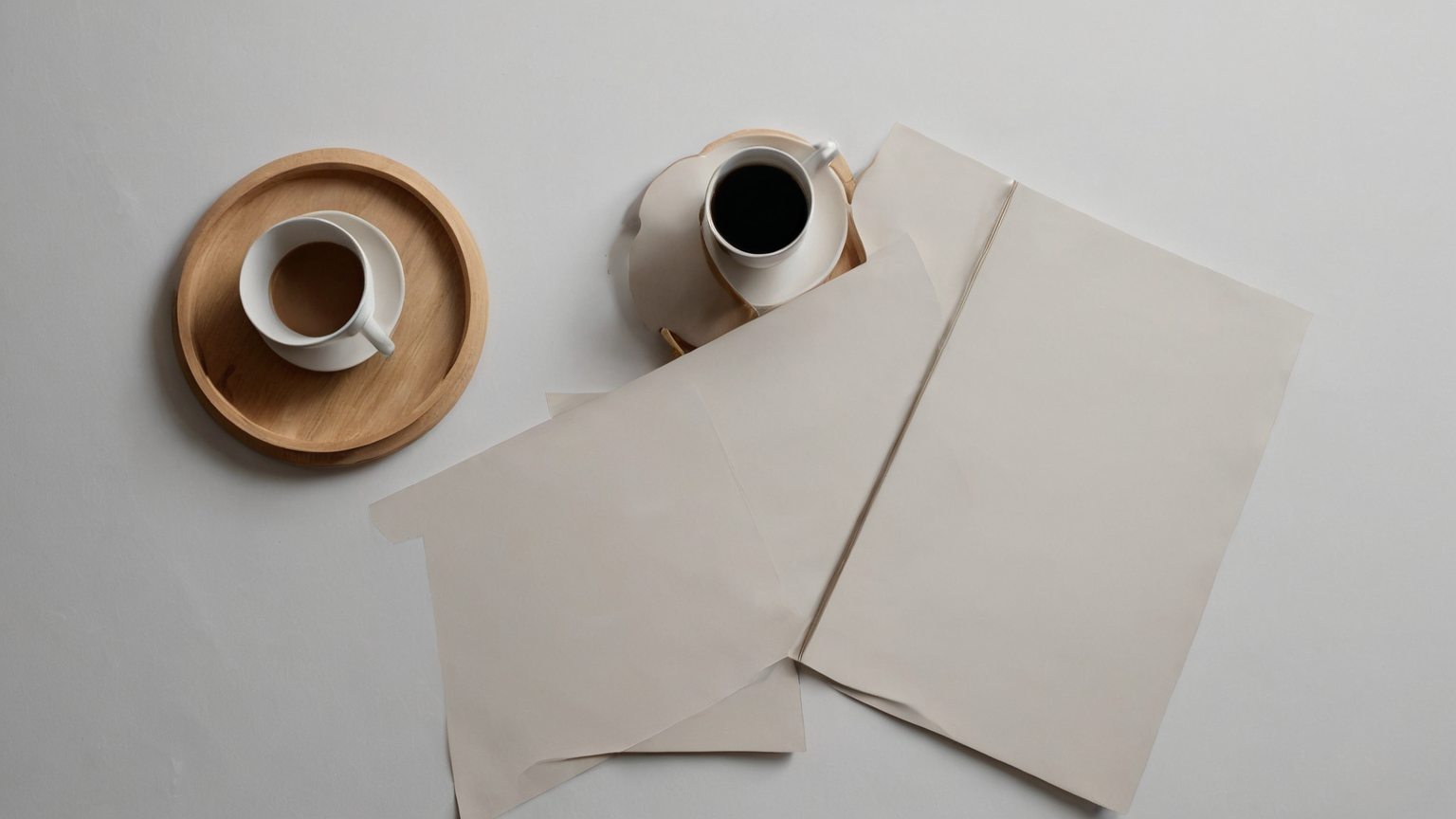 Blank envelopes arranged for decision tracking