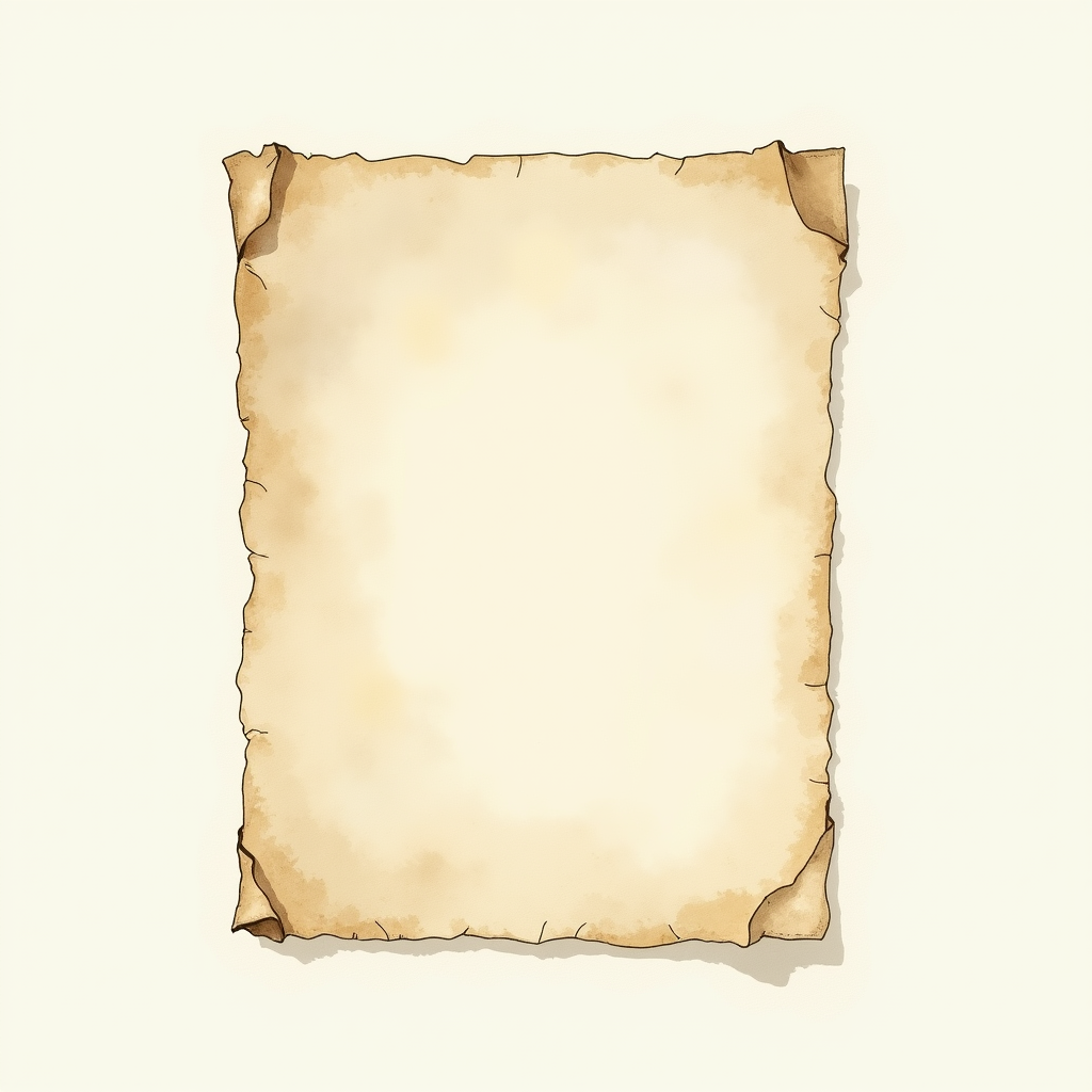 Watercolor illustration of an abstract official letter on cream paper, top-down still life, no readable text, soft earth tones